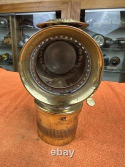 Early Vintage BADGER BRASS SOLAR MODEL S BICYCLE Lantern LIGHT Lamp Antique Bike