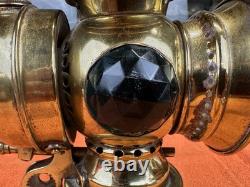 Early Vintage BADGER BRASS SOLAR MODEL S BICYCLE Lantern LIGHT Lamp Antique Bike