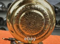 Early Vintage BADGER BRASS SOLAR MODEL S BICYCLE Lantern LIGHT Lamp Antique Bike