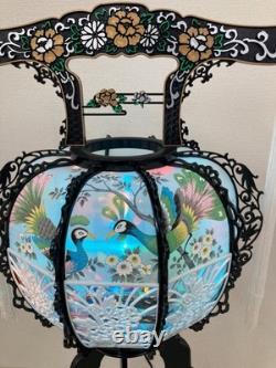 Elegant Japanese Vintage Andon Lantern Interior Lighting Flower&Bird Lamp EL0190