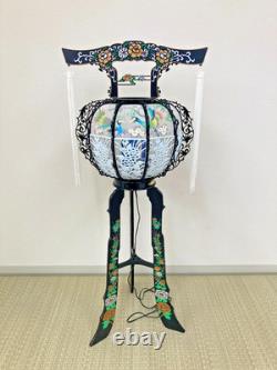 Elegant Japanese Vintage Andon Lantern Interior Lighting Flower&Bird Lamp EL0190