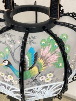 Elegant Japanese Vintage Andon Lantern Interior Lighting Flower&Bird Lamp EL0190