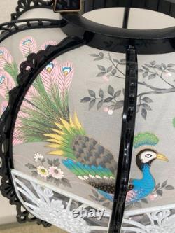 Elegant Japanese Vintage Andon Lantern Interior Lighting Flower&Bird Lamp EL0190