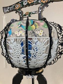 Elegant Japanese Vintage Andon Lantern Interior Lighting Flower&Bird Lamp EL0190