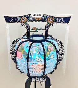 Elegant Japanese Vintage Andon Lantern Interior Lighting Flower&Bird Lamp EL0190
