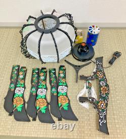 Elegant Japanese Vintage Andon Lantern Interior Lighting Flower&Bird Lamp EL0190