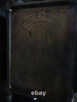 English Antique Vintage Robert Evans Halfstead Lantern 8 Day Wall Clock