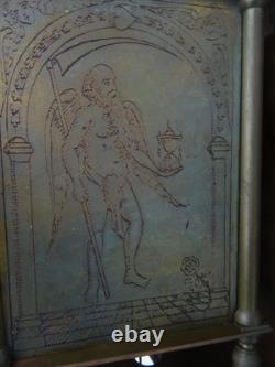 English Antique Vintage Robert Evans Halfstead Lantern 8 Day Wall Clock