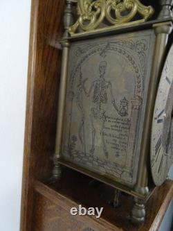 English Antique Vintage Robert Evans Halfstead Lantern 8 Day Wall Clock