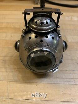 Extreme Rare Antique Vintage Bicycle Lamp Lantern Light Fire Ball