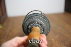 F H Lovell & CO Vintage Maritime Lantern Drop Light Brass industrial cage RARE