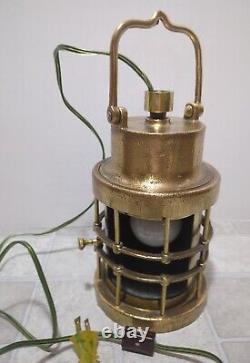 F H Lovell & CO Vintage Maritime Lantern Light Heavy Brass Rare Find