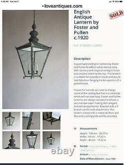 Foster Pullen Antique Lantern, Bradford, England