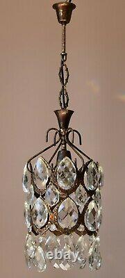 French Empire Lantern Vintage Crystal Chandelier, Lighting, Light Lamp Pendant