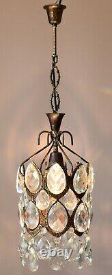 French Empire Lantern Vintage Crystal Chandelier, Lighting, Light Lamp Pendant