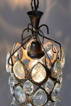 French Empire Lantern Vintage Crystal Chandelier, Lighting, Light Lamp Pendant