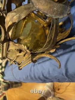 Gothic Lantern Vintage antique Spanish revival Gothic lamp wall mount lantern