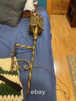 Gothic Lantern Vintage antique Spanish revival Gothic lamp wall mount lantern