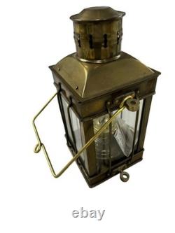 Great Britain Cargo Light No 3954 Brass Oil Lantern Gold 1939 Nautical Vintage