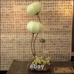 Green Yellow Paper Ball Art Shade Lantern Bedside Accent Table Floor Touch Lamp