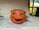 HALLOWEEN ORANGE CAT Jack O Lantern Vintage Antique PUMPKIN withINSERTS