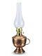 Handmade Copper Oil Kerosene Lamp, Vintage Antique, Hurricane Lantern Table Lamp