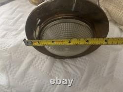 Hanging Antique Maritime ANCHOR BRASS Glass SHIP LANTERN Nautical Large WIRED