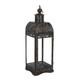 Heavyweight Iron & Glass Vintage Candle Lantern Artisan Made