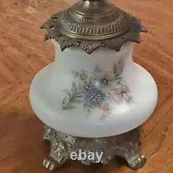 Hurricane Lamp Vintage Parlor Gone With The Wind 3 Way Electric 20x12 Flowers