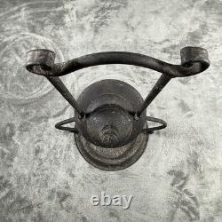 Iron Wall Antique Rustic Hanging Candle Lantern Farmhouse Cabin No Glass Globe