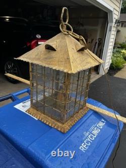 Italian Lantern Chandelier Gold Gilded For Restoration