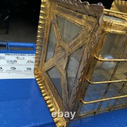 Italian Lantern Chandelier Gold Gilded For Restoration