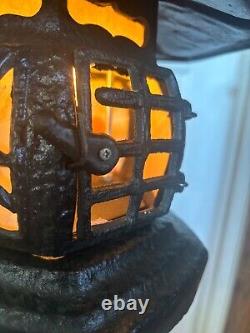 JAPANESE ANTIQUE CAST TREE FORM PAGODA LANTERN ELECTRIFIED Rare