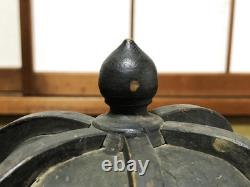 Japanese Antique Edo Period Miyaji Lantern Kamakurashinto Wood Carving Kurade