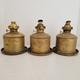 LOT of 3 Vintage Perko Brass Marine Lantern Fuel Tank Oil Lamp Wick Ship