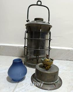 Lamp Brass Oil Lantern Ship Maritime Antique Nautical Brass Vintage Nasthead Vtg