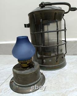 Lamp Brass Oil Lantern Ship Maritime Antique Nautical Brass Vintage Nasthead Vtg