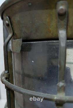 Lamp Brass Oil Lantern Ship Maritime Antique Nautical Brass Vintage Nasthead Vtg