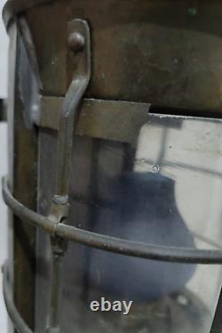 Lamp Brass Oil Lantern Ship Maritime Antique Nautical Brass Vintage Nasthead Vtg
