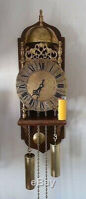 Lantern Clock John Smith Vintage Wall Chain Driven 8 Day Chair Mount Pendulum