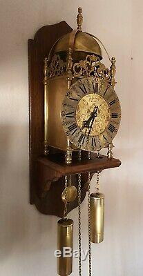Lantern Clock John Smith Vintage Wall Chain Driven 8 Day Chair Mount Pendulum