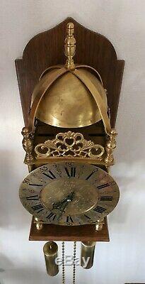 Lantern Clock John Smith Vintage Wall Chain Driven 8 Day Chair Mount Pendulum