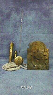 Lantern-Hook & Spike Wall Clock c. 1760 & Later For Restoration With Rack Strike