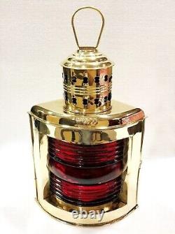 Lantern Vintage Nautical Solid Brass Port Electric Lantern RED/GREEN Colour