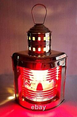 Lantern Vintage Nautical Solid Brass Port Electric Lantern RED/GREEN Colour