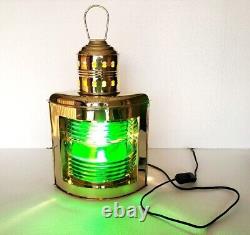 Lantern Vintage Nautical Solid Brass Port Electric Lantern RED/GREEN Colour