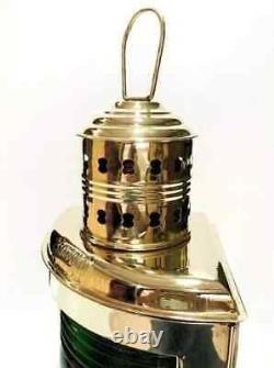 Lantern Vintage Nautical Solid Brass Port Electric Red Colour Antique Lantern