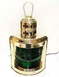 Lantern Vintage Nautical Solid Brass Port Electric Red Colour Antique Lantern