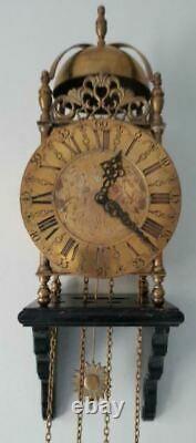 Lantern Wall Clock Hermle 1974 English Style Separate Wooden Mount Pendulum