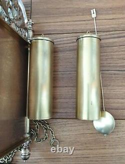 Lantern Wall Clock Hermle 1974 English Style Separate Wooden Mount Pendulum